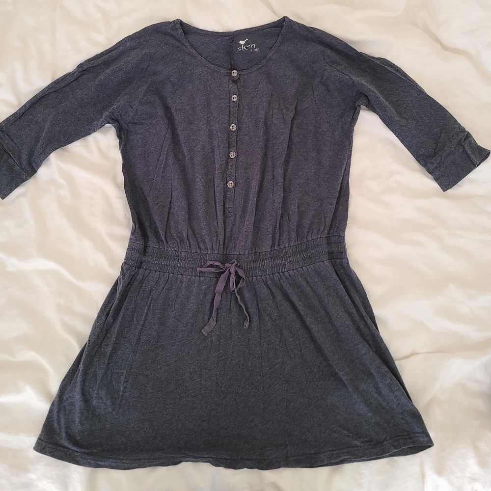 Super light weight cotton 3/4 sleeves mini dress